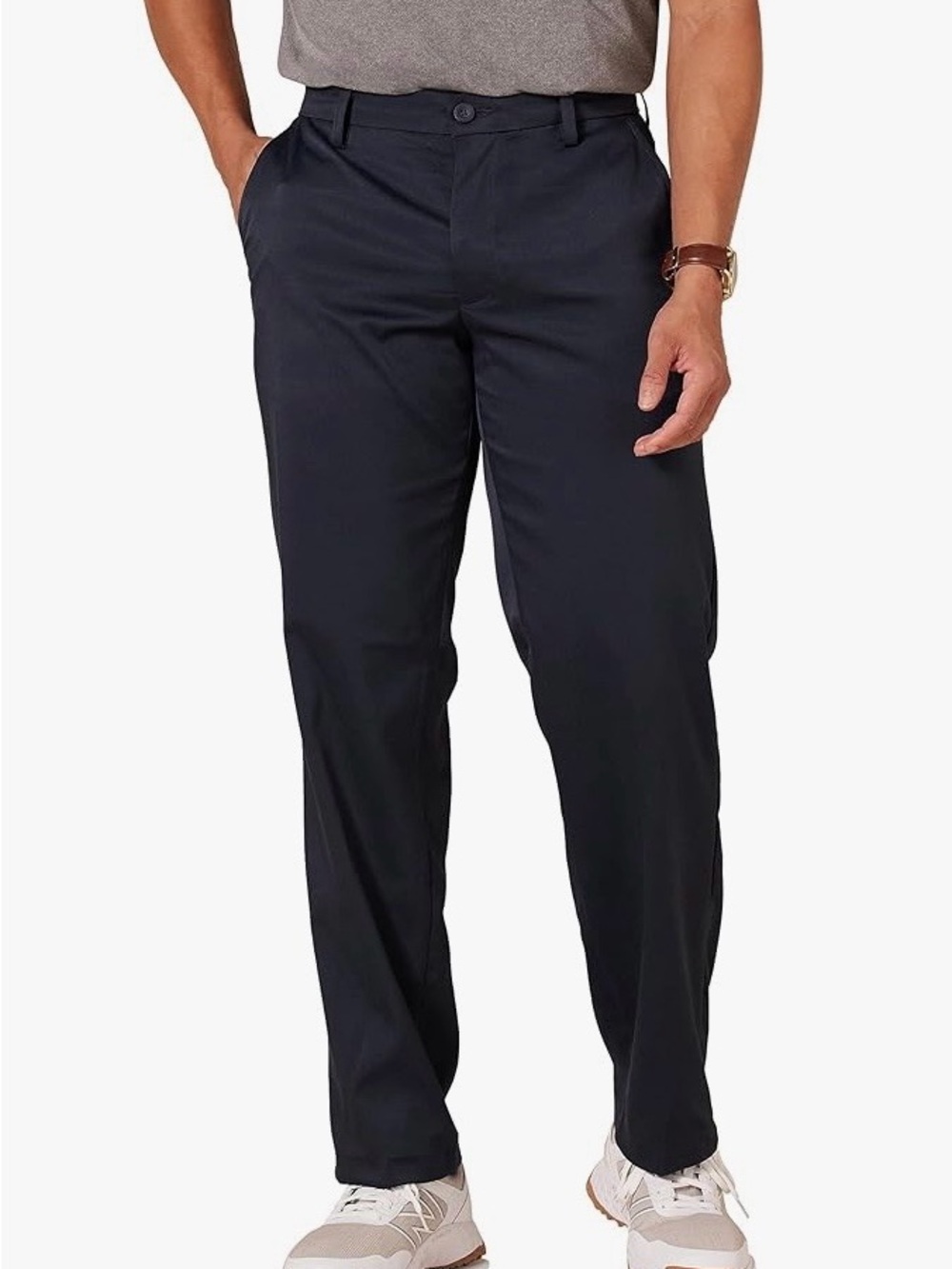 Amazon Essentials Men's Classic Fit Navy Chinos /Golf Pants w/ stretch 32x32 NWT